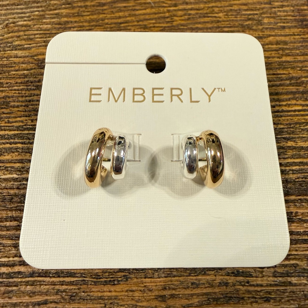 Kohl's Emberly Gold And Silver Hoop Earrings